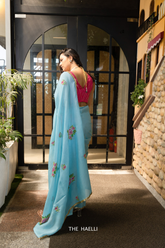 Amber Blue Silk Saree
